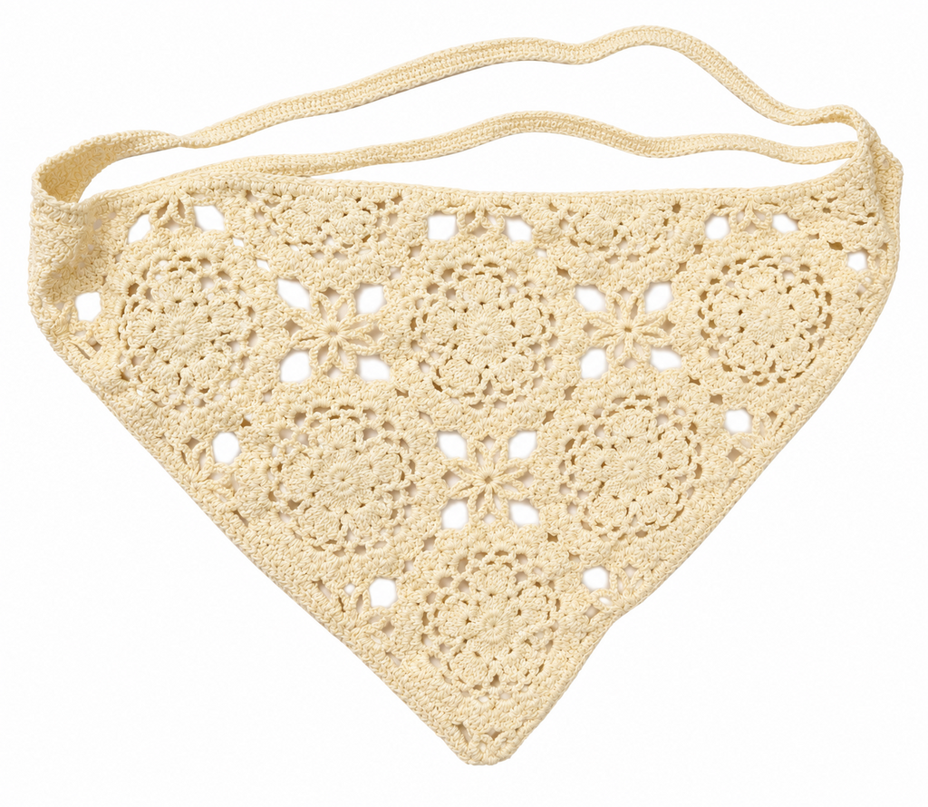 The Fiore Crochet Headscarf