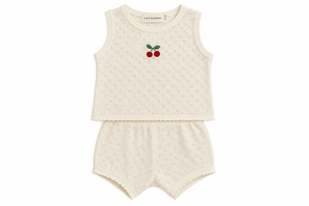 Cherry Pointelle Set