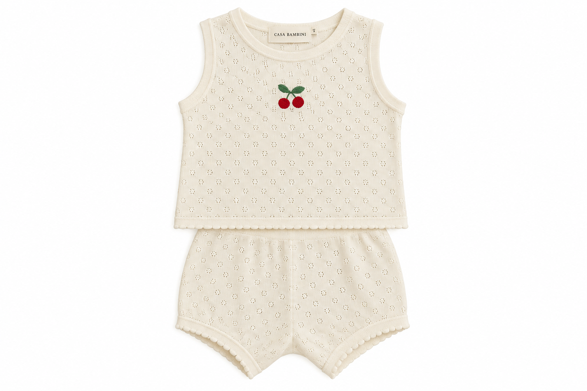 Cherry Pointelle Set