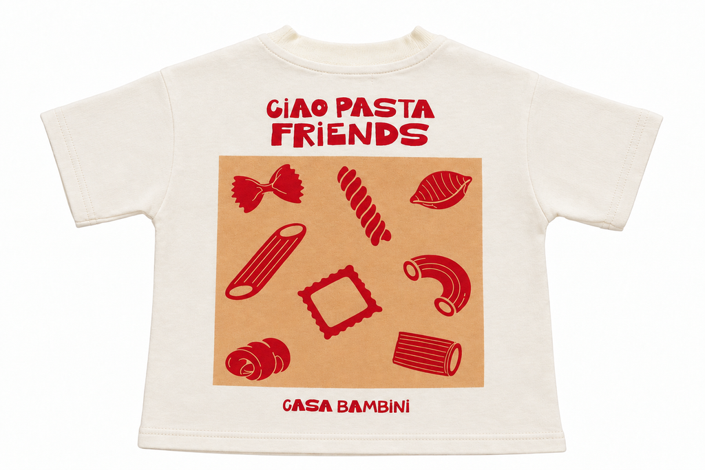 Pasta tee back retouch