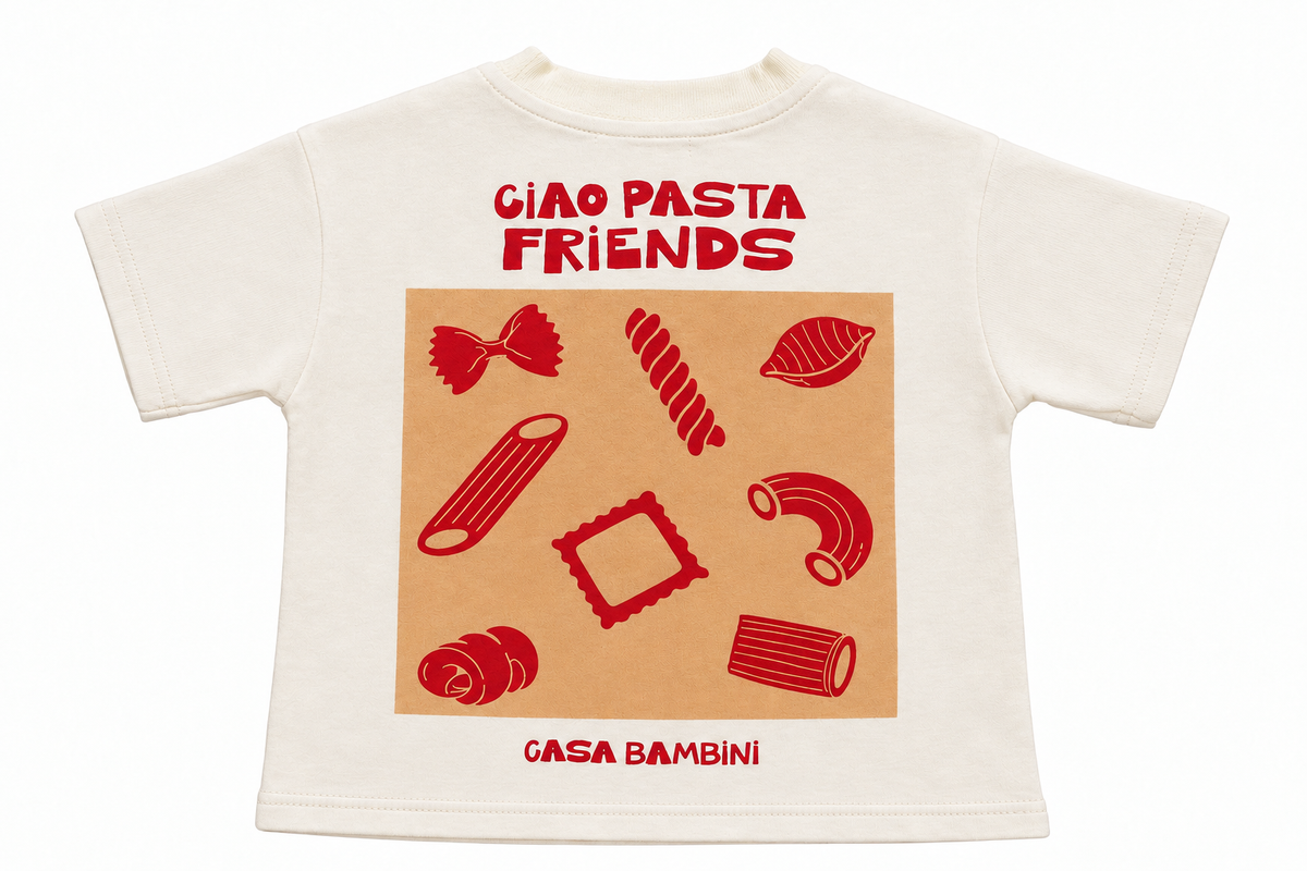 Pasta tee back retouch